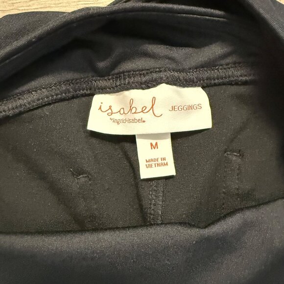 Isabel Maternity Ankle Jeggings Pants Size M Black Stretch Crossover Waistband P - Picture 4 of 10